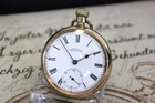 Early Antique Waltham Mass Pocket Watch Two Plates of Solid Gold Pocket Watch C1897