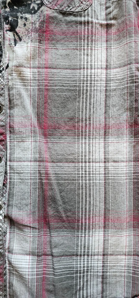 Top vaquera vaquera vaquera a cuadros premium colección tocador talla L abotonada Foto 4 de 4