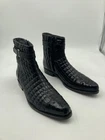 MENS BELVEDERE LIBERO QUILTED GENUINE ALLIGATOR BOOTS SIZE 11.5 BLACK