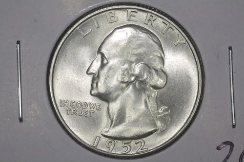 1952-S Washington Quarter, Near Gem BU