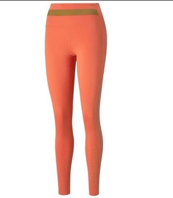 PUMA Helly Hansen X Running Leggings Womens Orange Athletic Casual XS 521207-24 