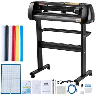 VEVOR Vinyl Cutter Machine,Upgraded 28 Inch Paper Feed Cutting Plotter Bundle,Ad