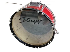  20”x8” Custom made  bass drum using Stagg drums & other Parts-Red 