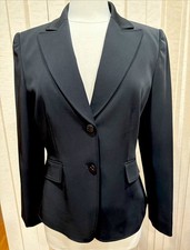 Tahari Arthur S. Levine Black Career Blazer Women's 10 Two Button New No Tag