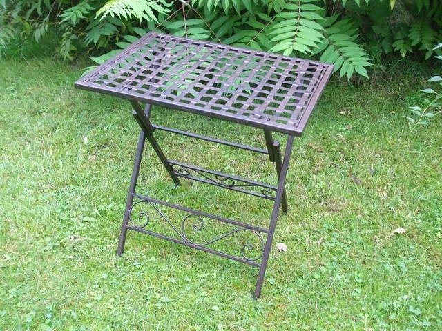 Klapptisch Eisentisch Beistelltisch Ablagetisch 50 x 35 mediterraner Stil 0 VK. - Bild 1 von 1