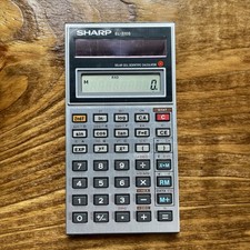 Sharp EL-510S Vintage Solar Powered Calculator Very Clean Works Great Case