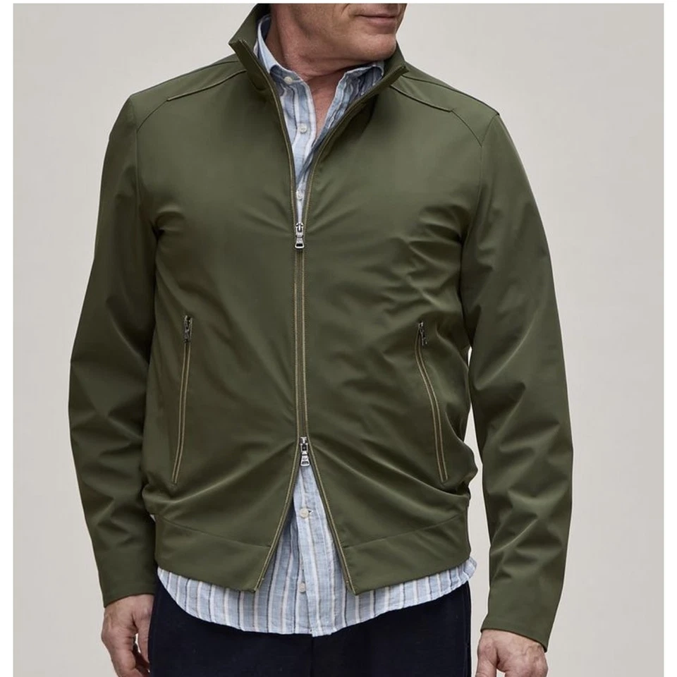 Paul & Shark Outdoor Jacket Mens Bomber Green Stretch Fabric Typhoon 20000 BNWOT - Image 4 of 4