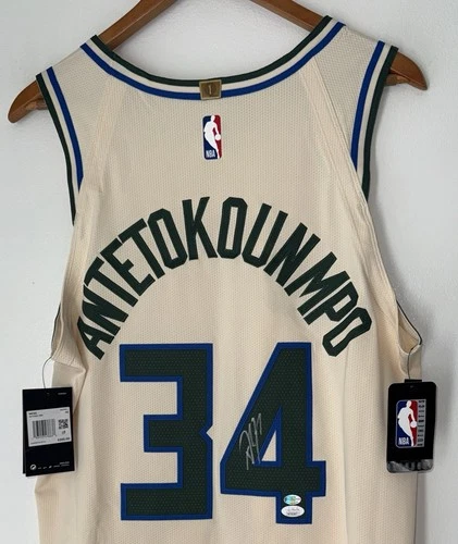 Giannis Antetokounmpo Signed Bucks Nike Vaporknit NBA Authentic Jersey BAS & JSA