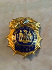 Vintage Obsolete City of New  York NY NYPD  Badge Deputy Chief