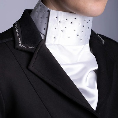 Harry's Horse Plastron Crystal weiß (Dressur, Pferd, Reiten, Turnier)