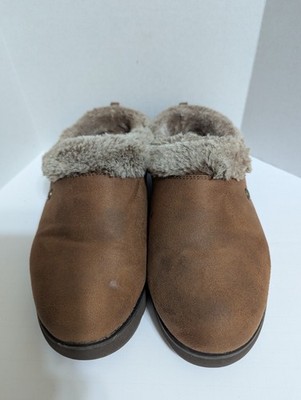 Skechers ''Bobs'' Women's Size 8.5 Fur Lined Keepsakes Mule Slippers. Brown.