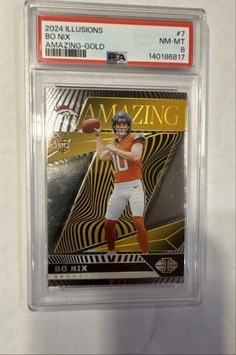 2024 Panini Illusions - Amazing Bo Nix #7 Gold /25 (RC)