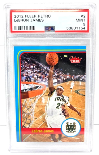 2012 Fleer Retro LeBRON JAMES Basketball Card PSA 9 MINT