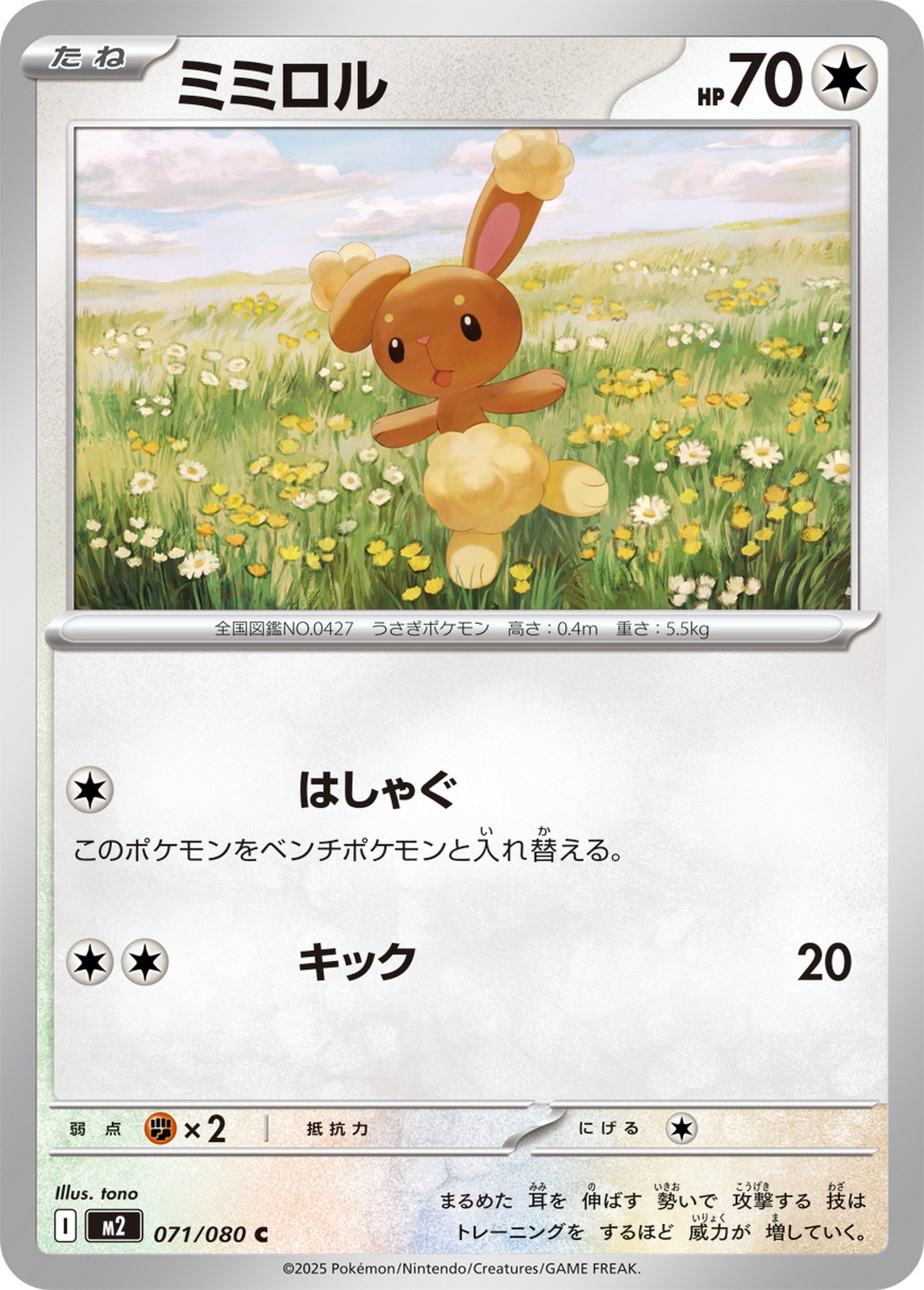 Pokemon Card m2 071/080 Buneary C Inferno X
