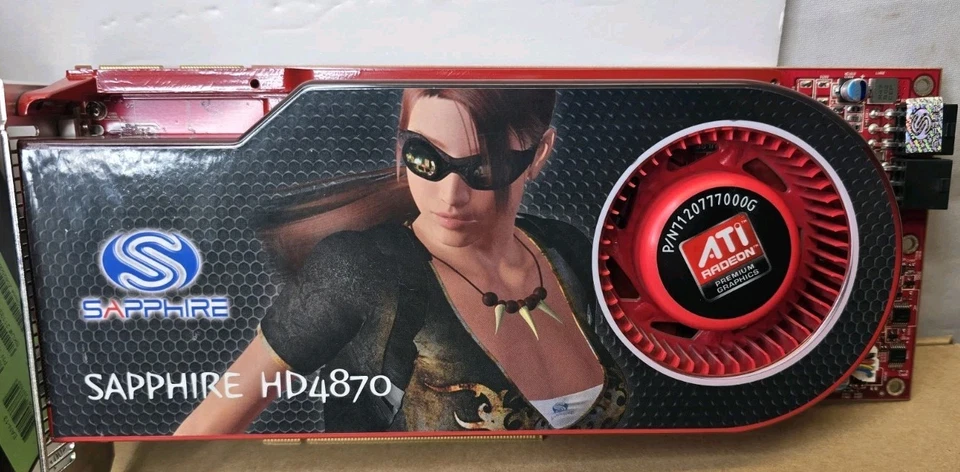 Rare Sapphire AMD Radeon HD 4870 512mb PCI-E Video Card Tested Working - Image 4 of 4
