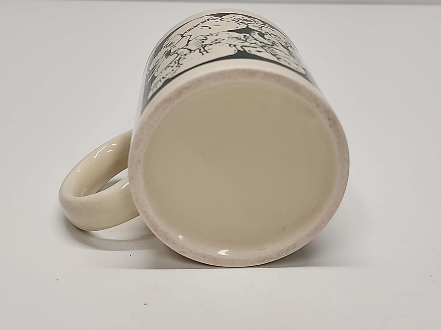 Vintage NAUGHTY ELEPHANTS Orgy Coffee Mug Off-white & Green  thumbnail 12