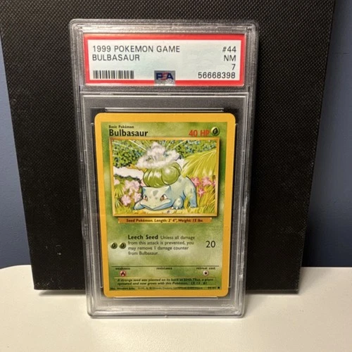 Pokémon TCG Bulbasaur Base Set 44/102 PSA 7 1999 English Common Card