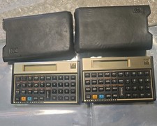 2 Vintage Hewlett Packard HP 12C Financial Calculators W/Sleeves FREE SHIPPING