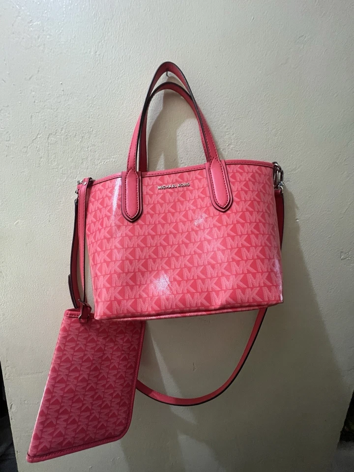 Michael Kors Eliza Extra Small East West Open Tote Apricot - Image 3 of 4