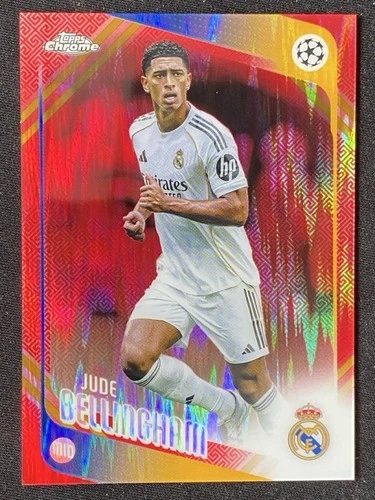 Jude Bellingham 2025-26 Topps Chrome UCC Hongbao Red Refractor Base #64 -a2