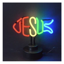 Neonetics 4JFISH Jesus Fish Neon Sculpture