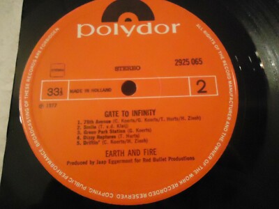 Earth & Fire Gate to Infinity ( 2925 065 NL LP + OIS, polydor 1977