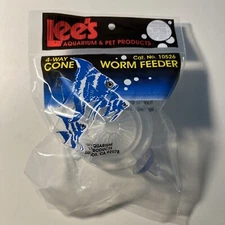 Lee's Worm Cone Small Plastic Lees Aquarium Feeder 4 Way With Suction Cup & Loop