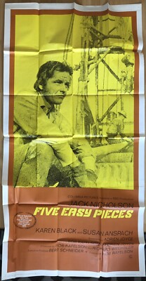 FIVE EASY PIECES 1970 ORIGINAL U.S. 3-SHEET POSTER NEAR MINT