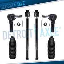 Front Inner Outer Tie Rod Ends with Boots for 2006 - 2012 Dodge Ram 1500 5-Lug