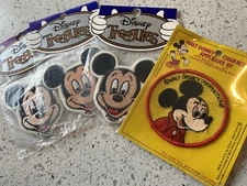 Vintage Mickey Mouse NOS Patch Lot Of 3 Disney Treasures & Streamline UNUSED!!!