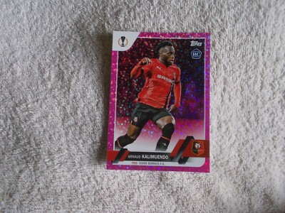 Topps CL 23 Soccer Fußball ''ARNAUD KALIMUENDO'' #195 Stade Rennais Karte PINK