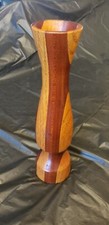 10" turned wood vase handmade beautiful