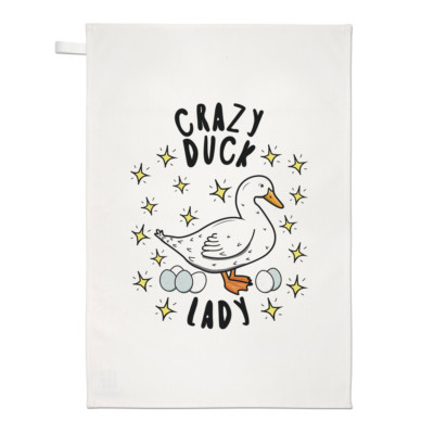 Crazy Duck Lady Sterne Geschirrtuch Geschirrtuch - lustiges Tier Haustier