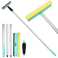 51" Squeegee for Window Cleaning,2 in 1 Window Cleaning Squeegee Kit with Dua...