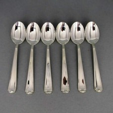 6 Moccal&ouml;ffel Dekor Art Deco in 800/- Silber