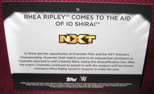 2021 TOPPS WWE WOMEN'S DIVISION #11 RHEA RIPLEY BASE CARD - Picture 2 of 2