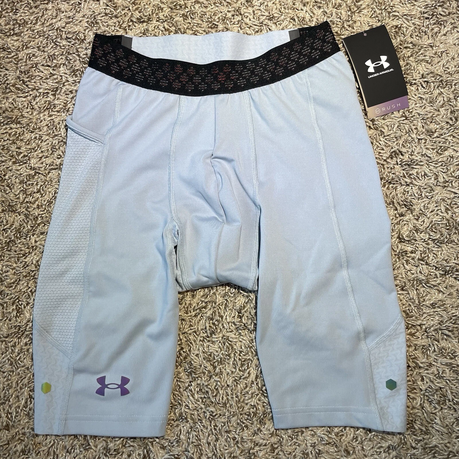 Under Armour Compression Shorts Mens Small UA Smartform Rush Grey 1370316 NEW