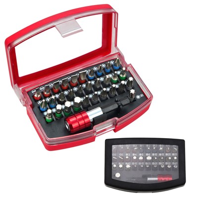 32pcs Impact Driver Screwdriver Bit Set Drill Bits Torx 1/4'' Hex Shank With Case