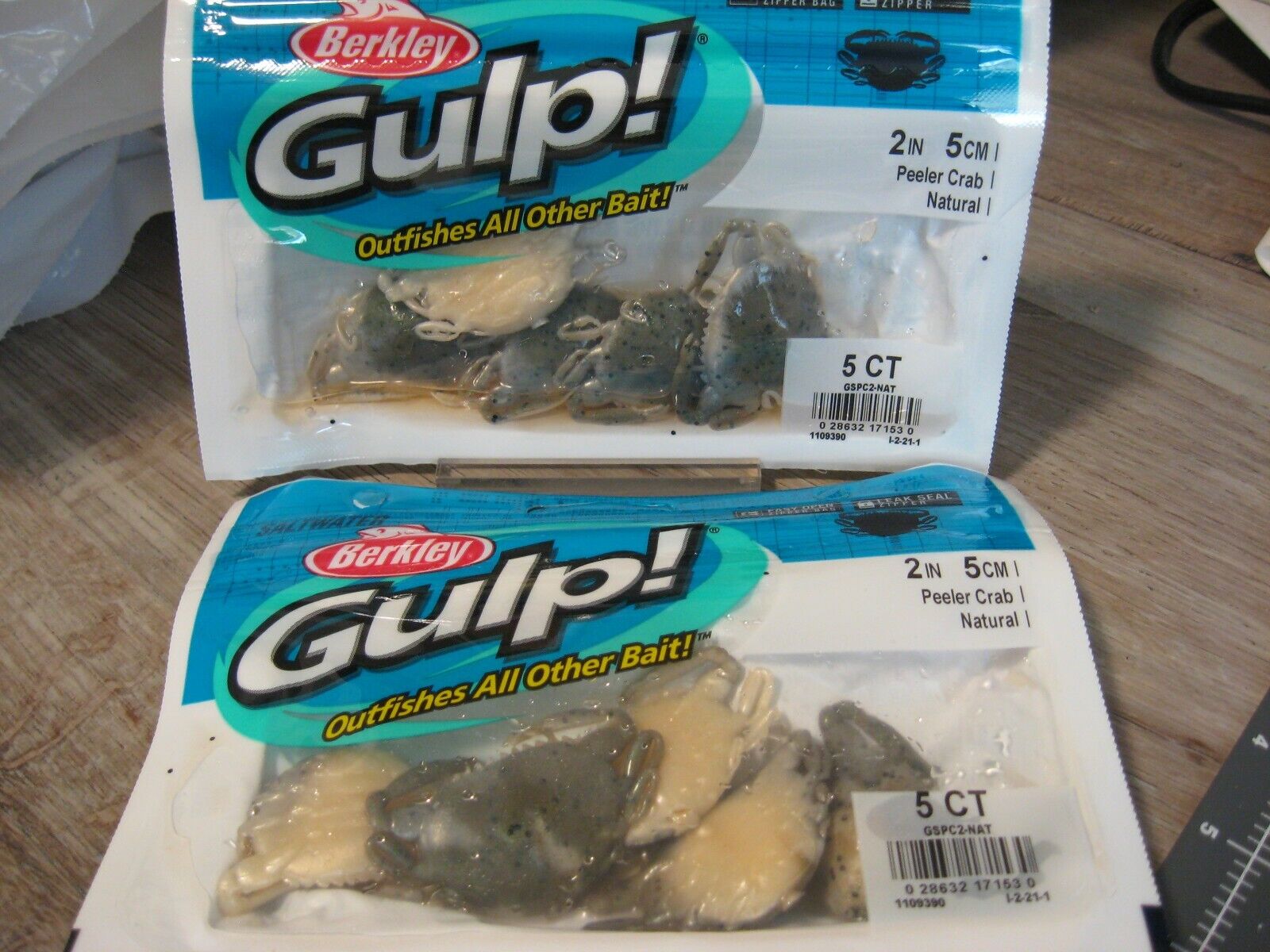 2 Packs Berkley Gulp 2 Peeler Crab Saltwater Fishing Baits