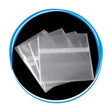 NEW 100 OPP Resealable Plastic Wrap Bags for Standard 10.4mm CD Jewel Case