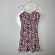 Yumi Kim NWT Strapless Floral Silk Dress Size Medium