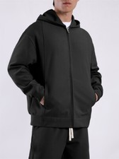 Mens Hoodie Workout Top Casual Hooded Coat Hip Hop Sweatshirt