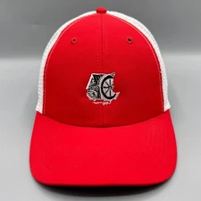 Jennings Mills Country Club Hat Cap Imperial Red Golf Mesh Trucker Snapback