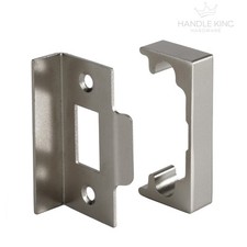 Brushed Chrome Rebate Kit for Latch on Double Doors