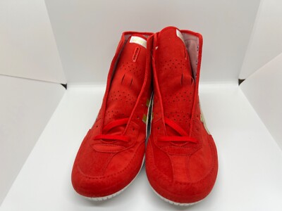 asics Boxing Wrestling Shoes Red Gold Line Silver EX-EO NEW TWR900