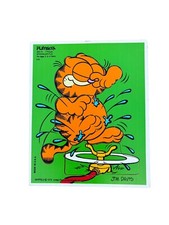 GARFIELD  PlaySkool Wooden Tray Puzzle 250-10, 7 Pieces, 1978, Made In USA