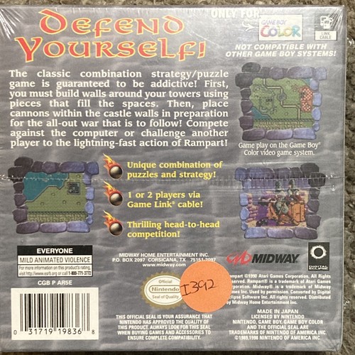 Rampart GBC (Brand New Factory Sealed US Version) Game Boy Color - Picture 16 of 24