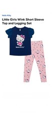 NEW GIRLS HELLO KITTY Wink short sleeve top and legging set SIZE 5