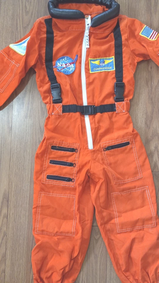 Talla 4-6 Vestir para Niños NASA Talla Personalizada Color Naranja Fingir Astronautas Foto 4 de 4