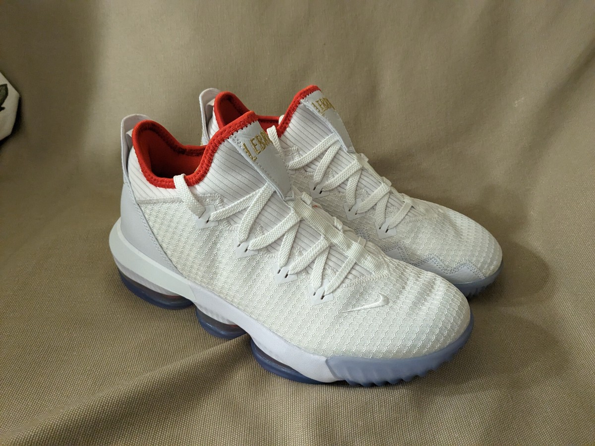 Nike LeBron James 16 Low Draft Night White Ice Gold CI2668 100